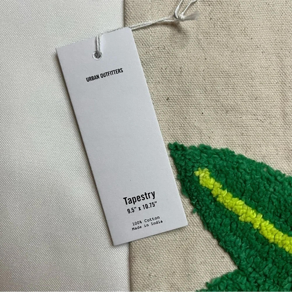 Urban Outfitters Mini Tufted Flag Textured Mary Jane 100% Cotton Tapestry NWT